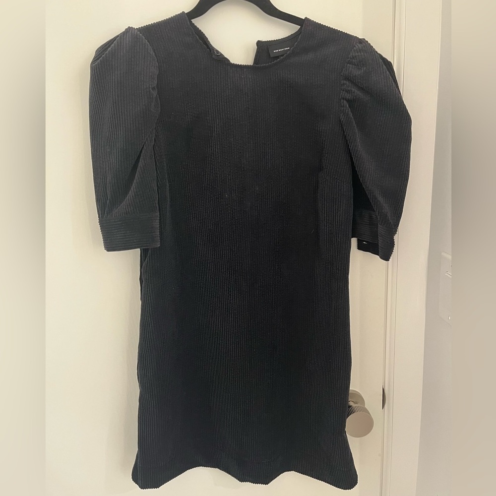 Who what wear corduroy dress puff sleeve
